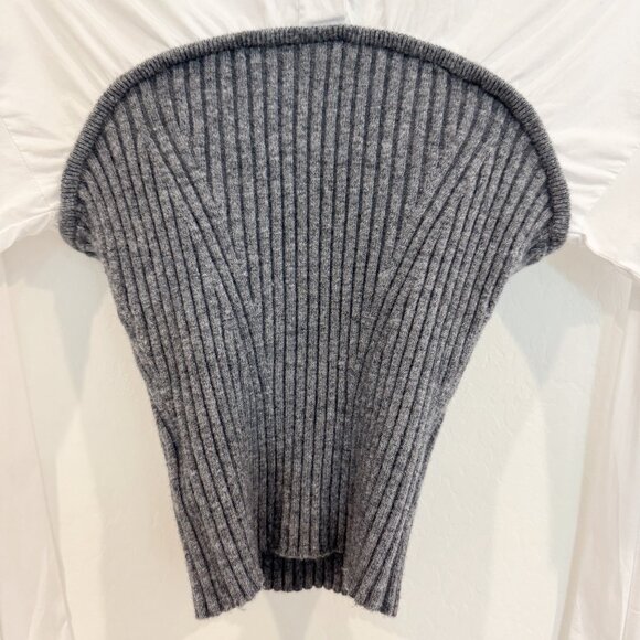 Staud Wool Blend O'Keefe Collared Poplin Ribbed Knit Sweater Blouse Top Small - Picture 6 of 12